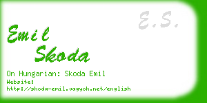 emil skoda business card